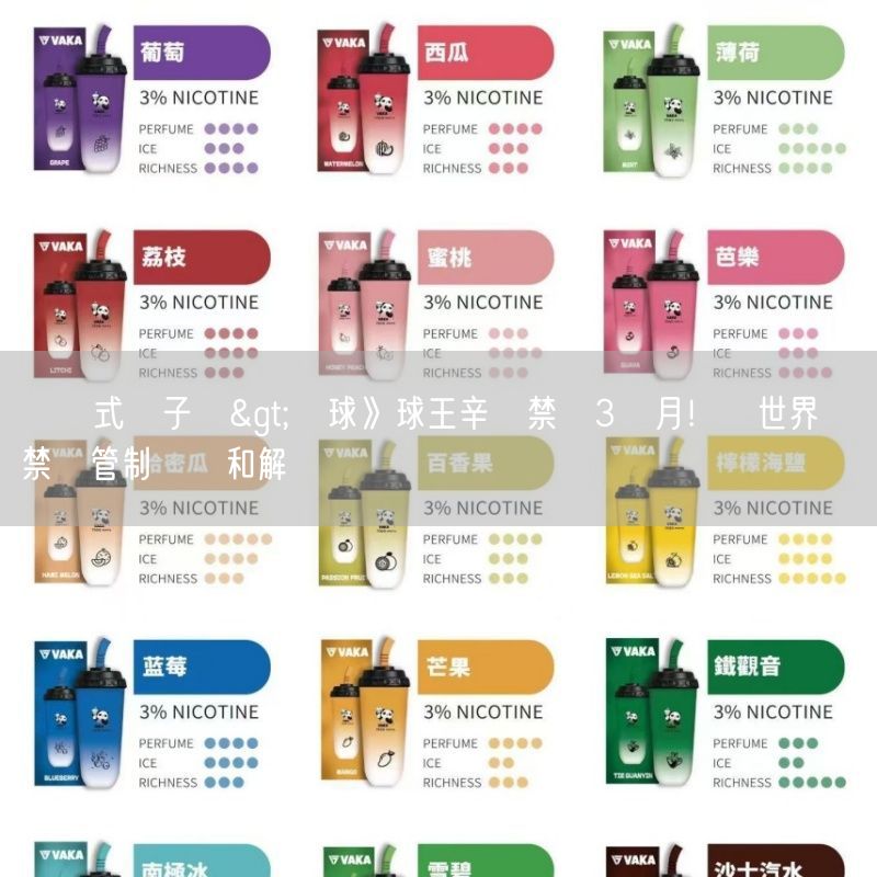 拋棄式電子煙>網球》球王辛納禁賽3個月！與世界運動禁藥管制組織和解